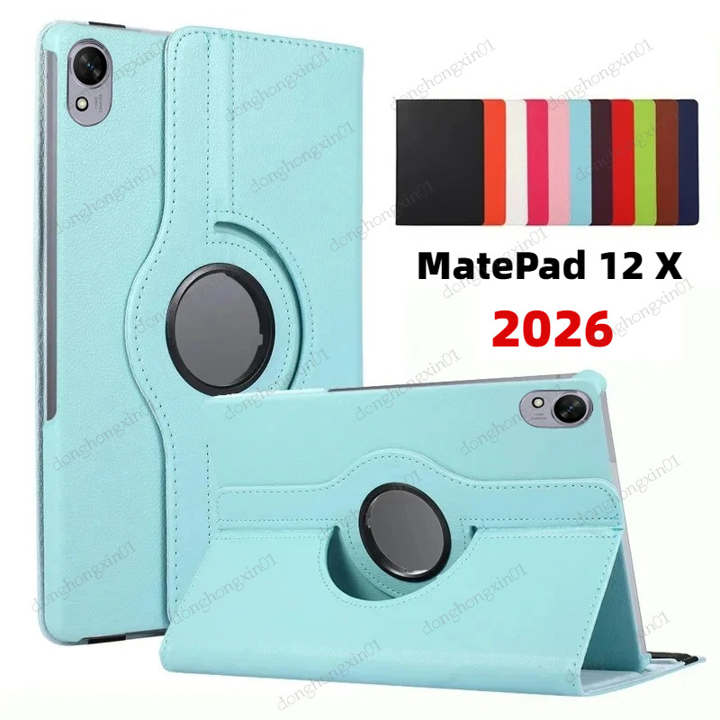 Ốp Xoay 360 Cho Huawei MatePad 12 X 2026 (LRT-W09) 12 inch Pro 12.2 11.5 2025 TXZ-W09 Bao Da Pu Flip