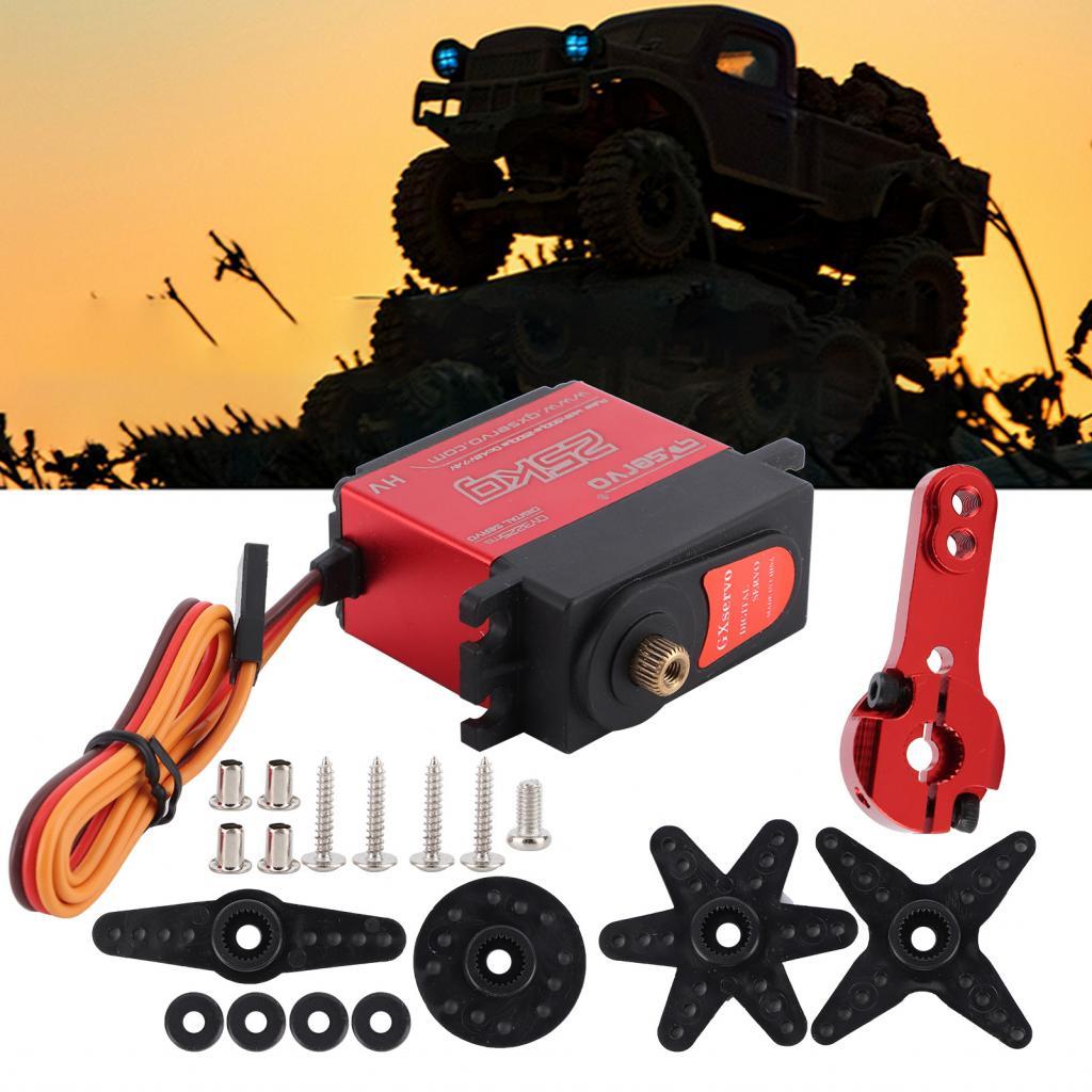 phoenixshop QY3225 25kg Bánh răng kim loại Kỹ thuật số Phụ kiện servo Phù hợp cho 1 8 10 RC Xe Thuyề