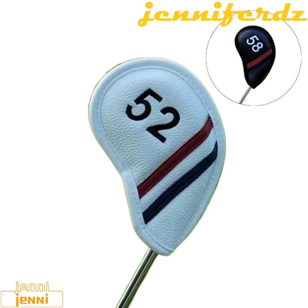 JENNIFERDZ Golf Wedge Cover, PU Leather Angle Club Sand Wedge Headcover, Đen / Trắng 56 58 60 Độ Chố