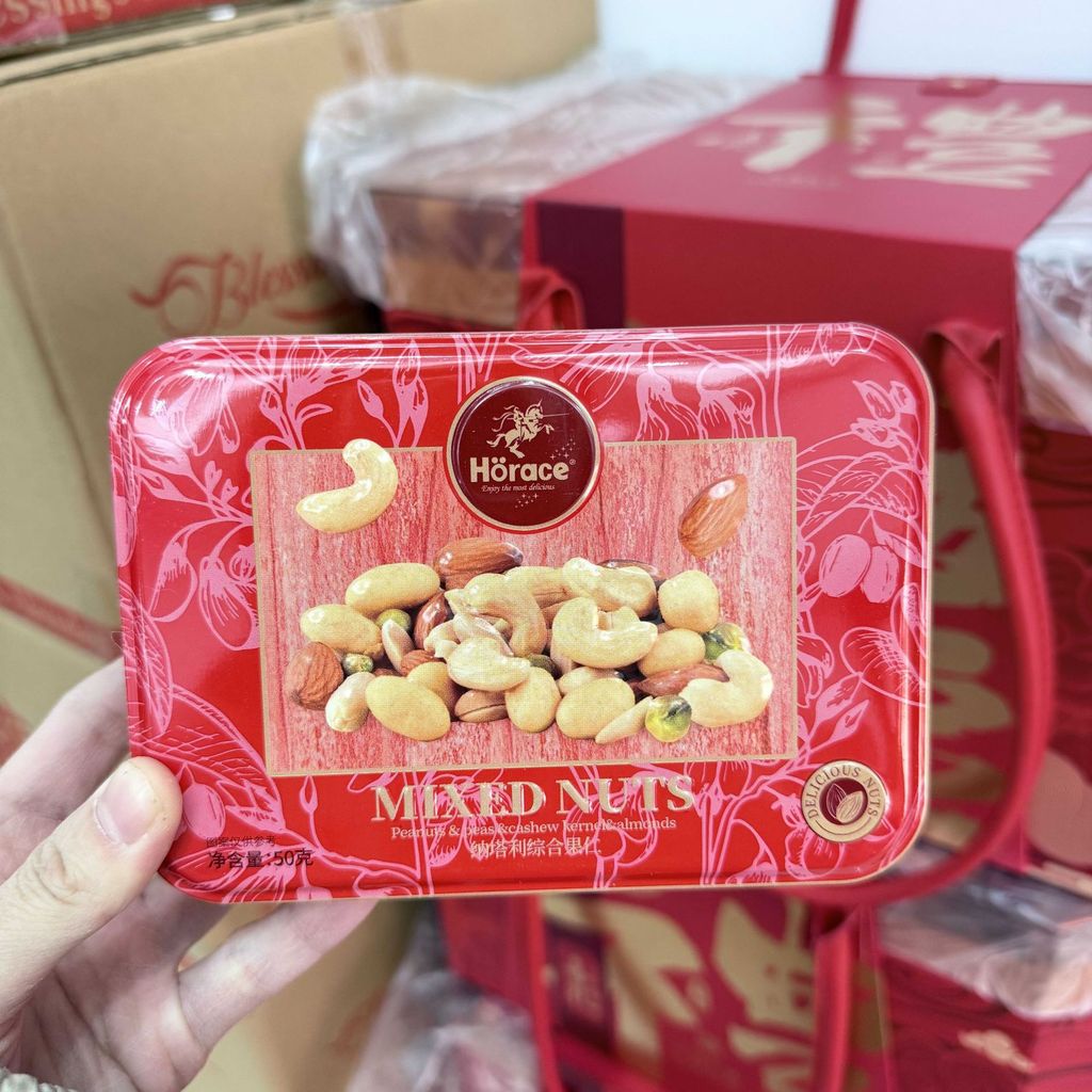 Hàng sẵn có Giao hàng nhanh Natali Hạt toàn diện 50g Hộp sắt Đồ ăn nhẹ thông thường Quà lưu niệm đám