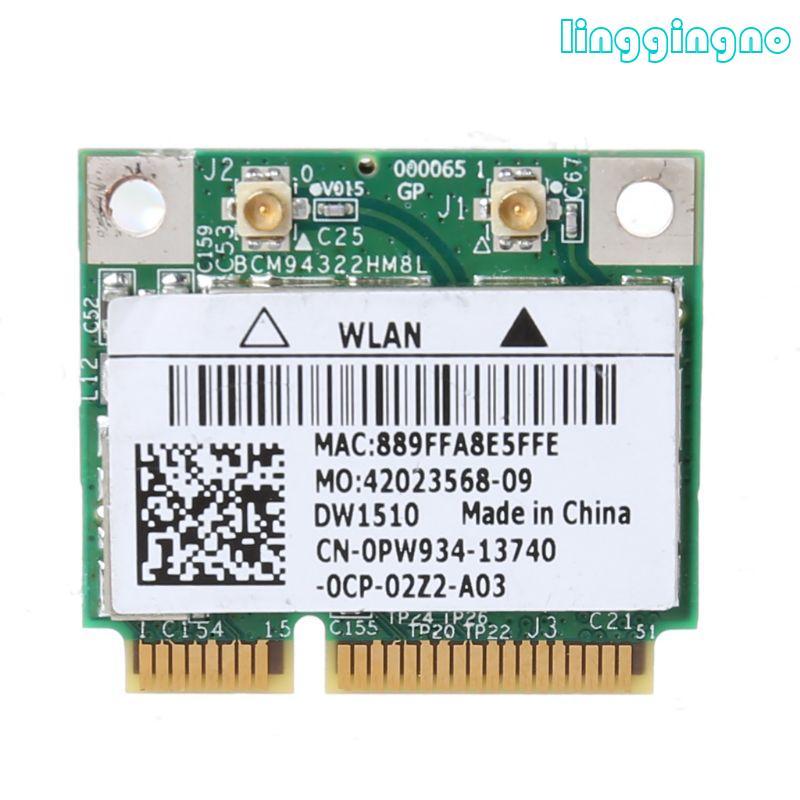 RR Dual Band BCM94322HM8L DW1515 Thẻ WLAN Wifi Half Mini Pci-e cho DELL