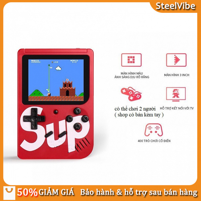 Máy chơi game TV SUP 400 in 1, Máy Chơi Game, Retro / Cổ Điển, Sup 400 in 1, Kèm Tay 2 Cầm, Cầm Tay