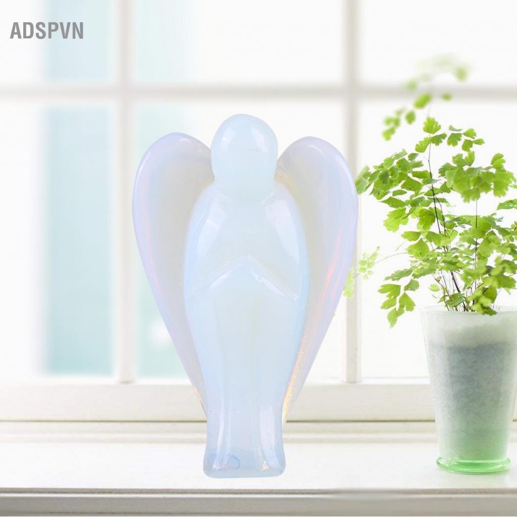 Adspvn Opal Angel Crystal Healing Stone Hòa bình Cân bằng năng lượng tinh khiết Trang trí thư giãn