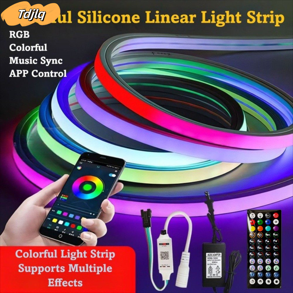 Đèn LED dải neon TDJLQ, Thiết kế linh hoạt từ xa 44 phím Đèn dải neon, Âm thanh đa năng Phản ứng chố