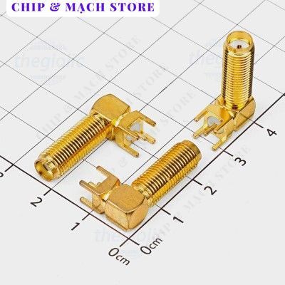 SMA-KWE-23 Đầu RF SMA Cái Dài 23mm Vuông Góc 90 Độ Hàn PCB Chip & Mạch Store