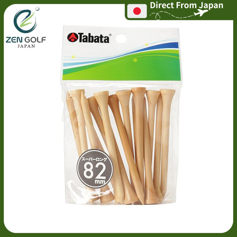 Tabata Golf Long Tee Wood Tee Super Long White Wood Tee 82mm 200 pack GV0523