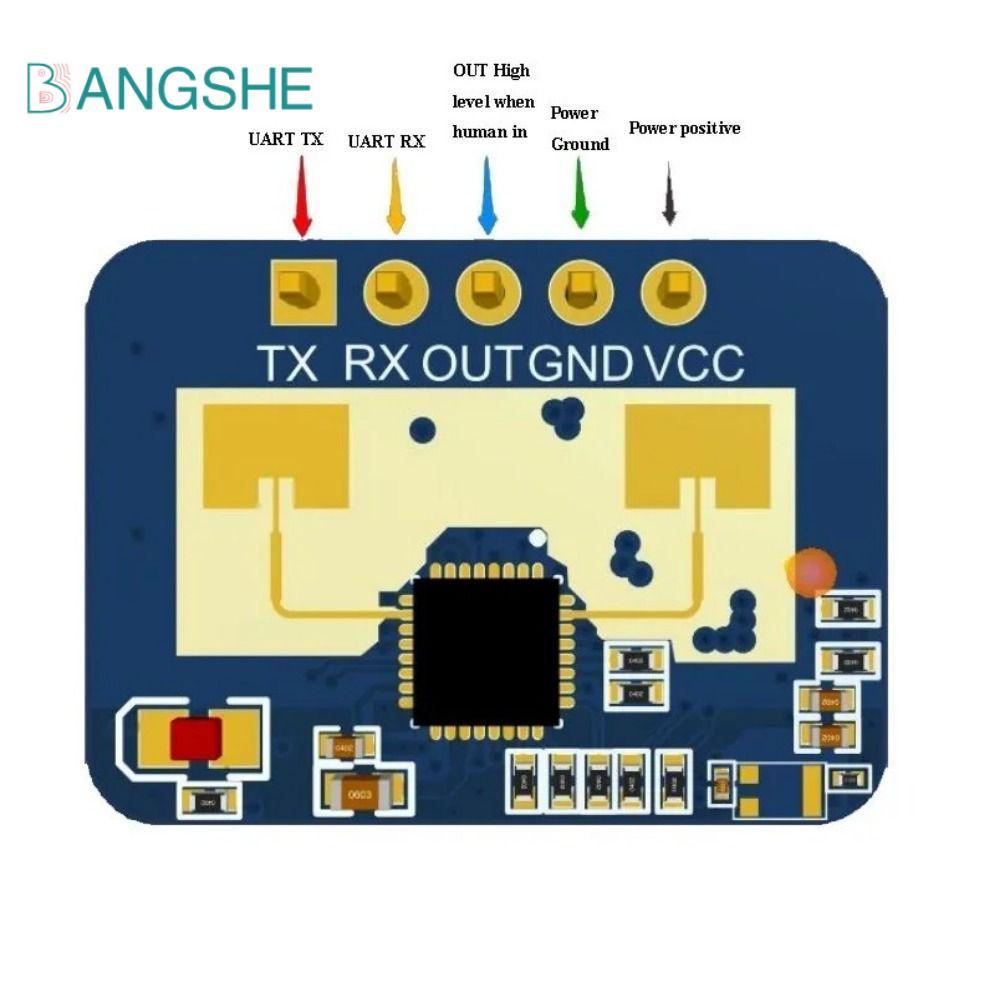 Cảm biến radar BANGSHE 24GHz, Phát hiện không tiếp xúc Cảm biến LD2410C có độ nhạy cao, Radar sóng F