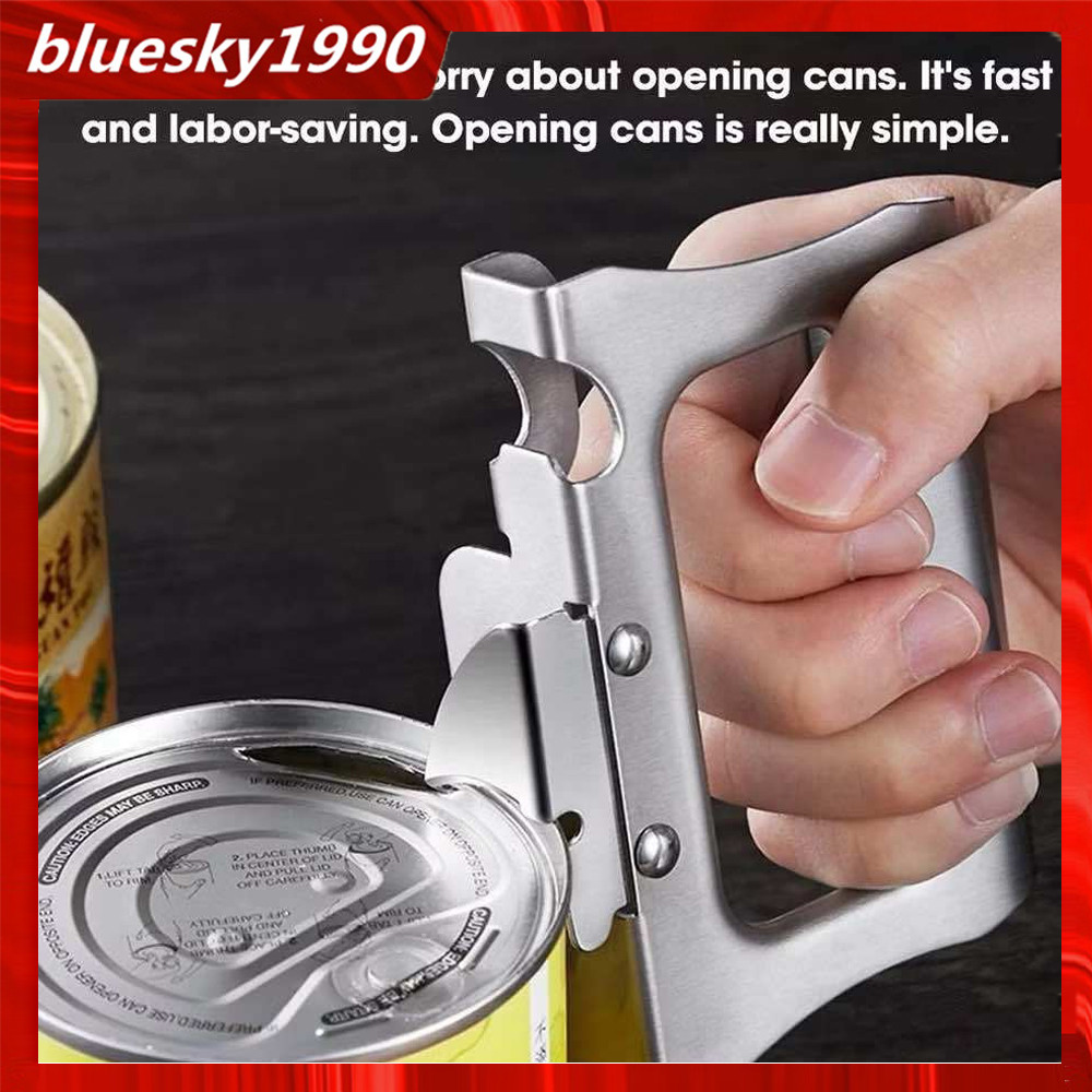 Dụng cụ mở hộp hạng nặng bằng thép không gỉ Dụng cụ mở chai 2in1 Dụng cụ thanh cầm tay Dụng cụ mở nắp lọ Dụng cụ nhà bếp