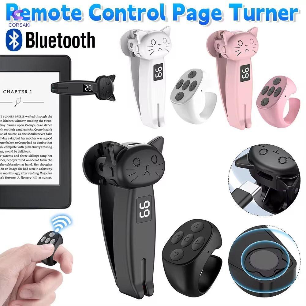 CORSAKI Electric Auto Page Turner, Thiết bị bấm ngón tay tương thích Bluetooth Mini, Tắt tiếng Bấm n
