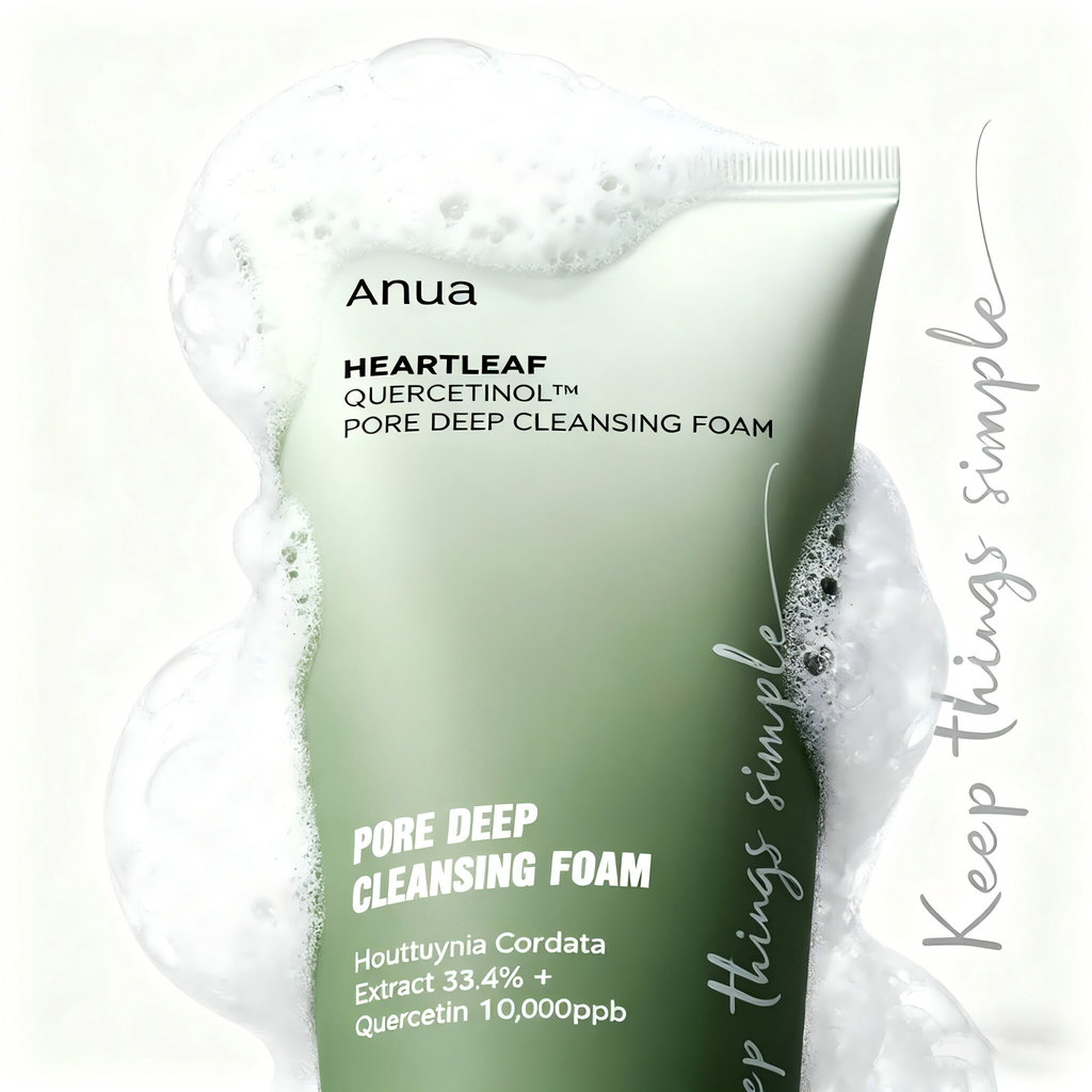 ANUA Heartleaf Quercetin Pore Bọt làm sạch sâu, Sữa rửa mặt, Sữa rửa mặt đôi, BHA, Axit Hyaluronic, 