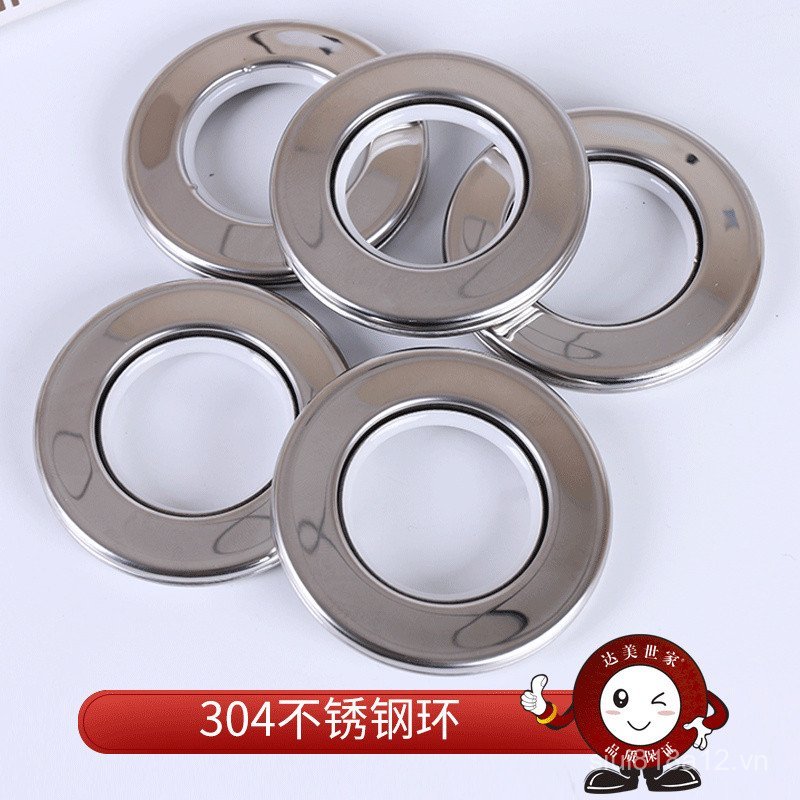 Rèm Nhẫn La Mã Nhẫn Thép Không Gỉ Nhẫn Nghệ Thuật Thanh La Mã Vòng Rèm Phụ Kiện Khóa Tự Khóa 6QLM