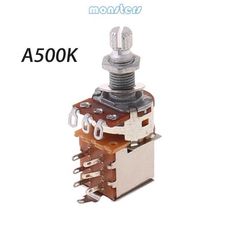 Mon Chrome Guitar Switch Núm A500K B500K A250K B250K Đẩy Kéo Guitar Điều Khiển P