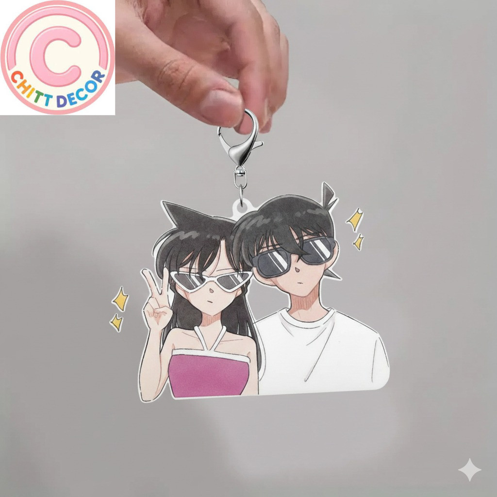 Móc khoá đôi " Shinichi Kudo & Ran Mori " - chit