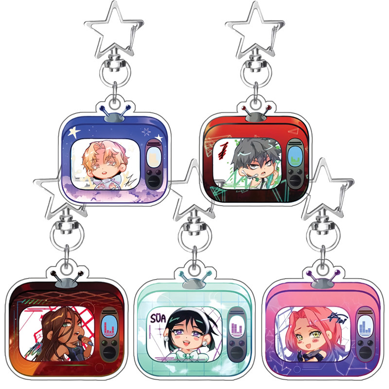 Creative Tv Design Anime Backpack Pendant Alien Stage Luka Ivan Till Keychain Anime Character Acryli