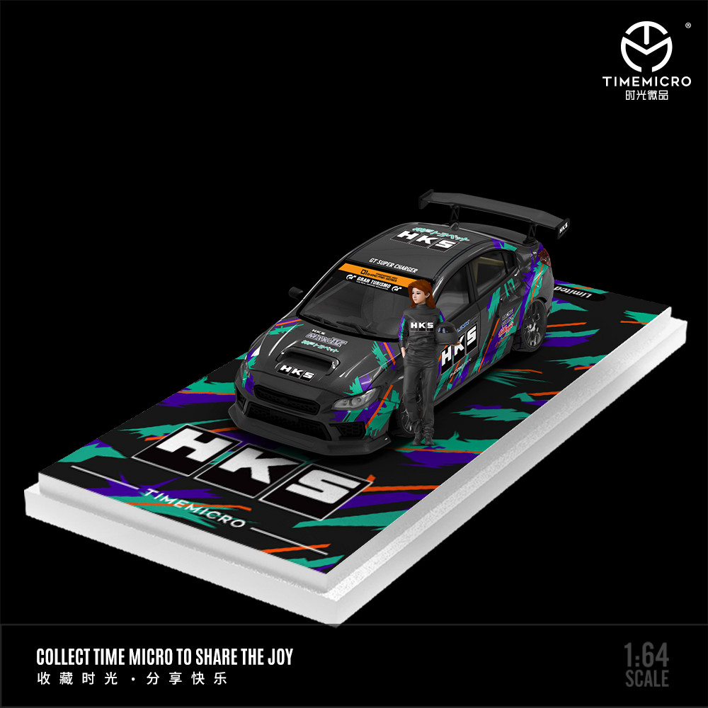 [ORDER] Mô hình xe TIME MICRO 1:64 Subaru Impreza WRX-STI-HKS Livery-Figure Version TM645426