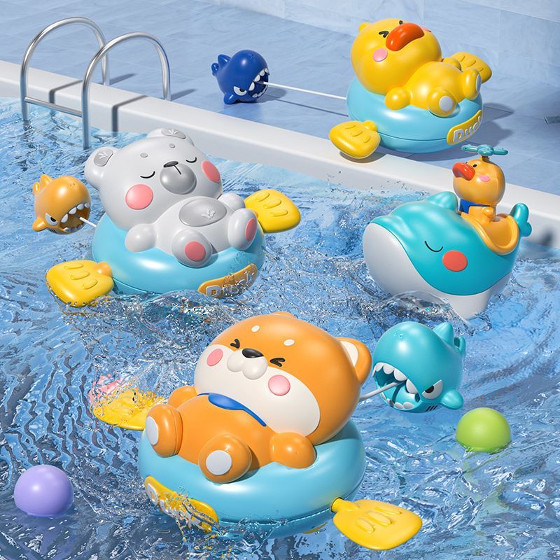 Hot Sale#Baby Bath Toys Children's Water Play Shower Little Yellow Duck Swimming Kids Water Play Lit