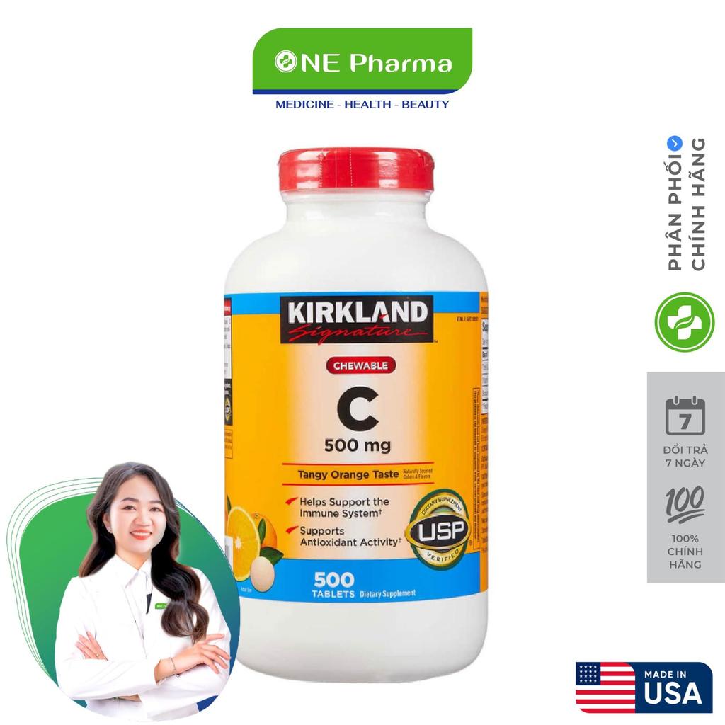 Viên Uống Kirkland Signature Chewable C 500mg Bổ Sung Vitamin C - 500 Viên