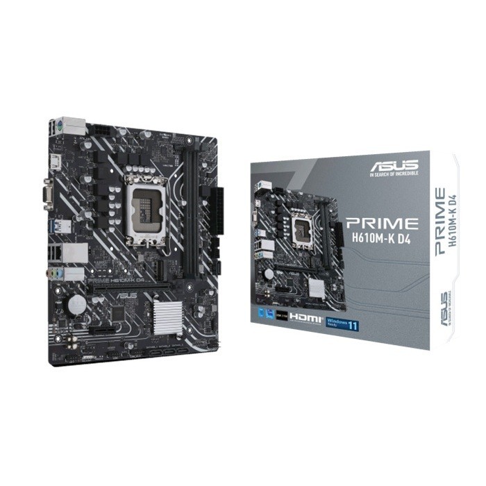 [COMBO] Mainboard ASUS PRIME H610M-K D4, Intel H610, LGA1700, Micro ATX, 2×DDR4 - Hàng chính hãng