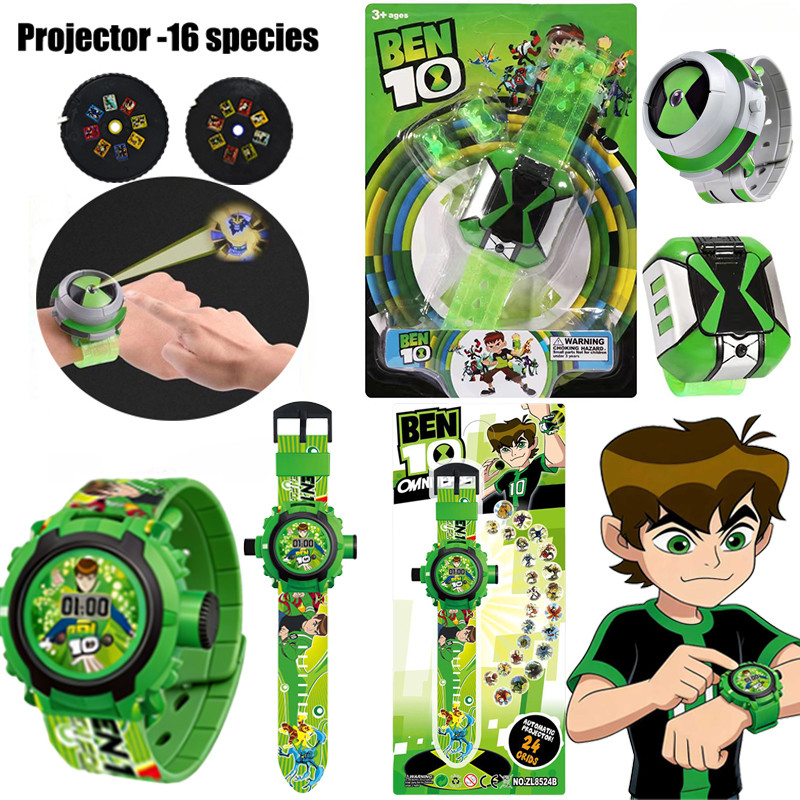 Đồng hồ chiếu sáng tạo Ben 10 Đồ chơi mô hình Máy chiếu kỹ thuật số Omnitrix Bộ sưu tập quà tặng