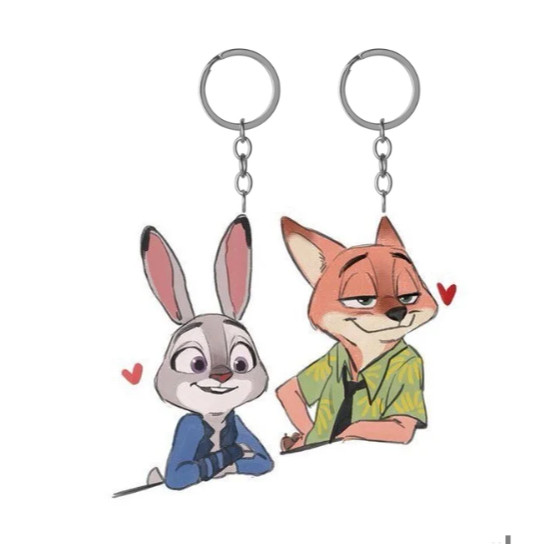 móc khoá couple nick vs Judy Zootopia- TRÍ DECOR SHOP