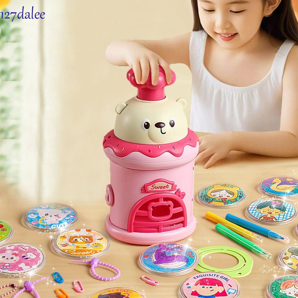 Máy làm huy hiệu DALEE, Máy ép huy hiệu bằng tay có thể tái sử dụng, Thủ công thủ công Huy hiệu tròn