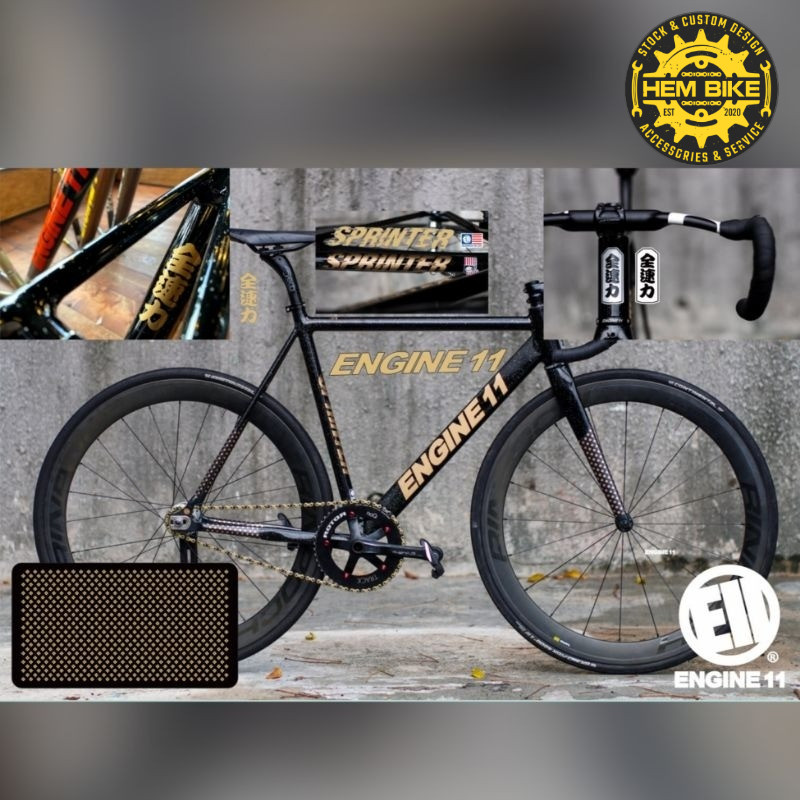 Tem ENGINE 11 SPRINTER cao cấp 3 lớp không phai màu chống nước Hẻm Bike