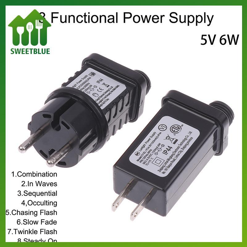 SWEET EU / US Cắm 5VDC 6W 8 Chức Năng SELV Đèn LED Driver Switch Adapter IP44 Chiếu Sáng Laser Chống