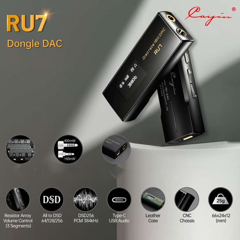 DAC/AMP Cayin RU7 Portable | USB DAC Hi-Res, Âm Thanh Analog Tự Nhiên, Kéo Tai Nghe Tốt