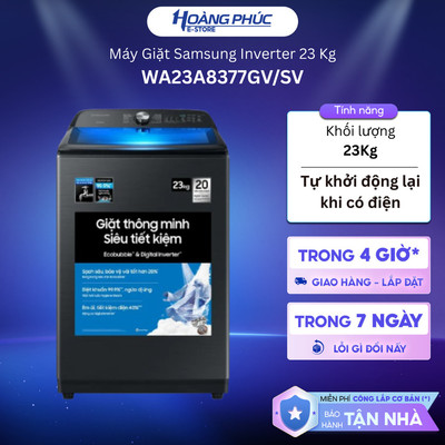 Máy Giặt Samsung Inverter 23 Kg WA23A8377GV/SV {Ship HCM 0Đ}