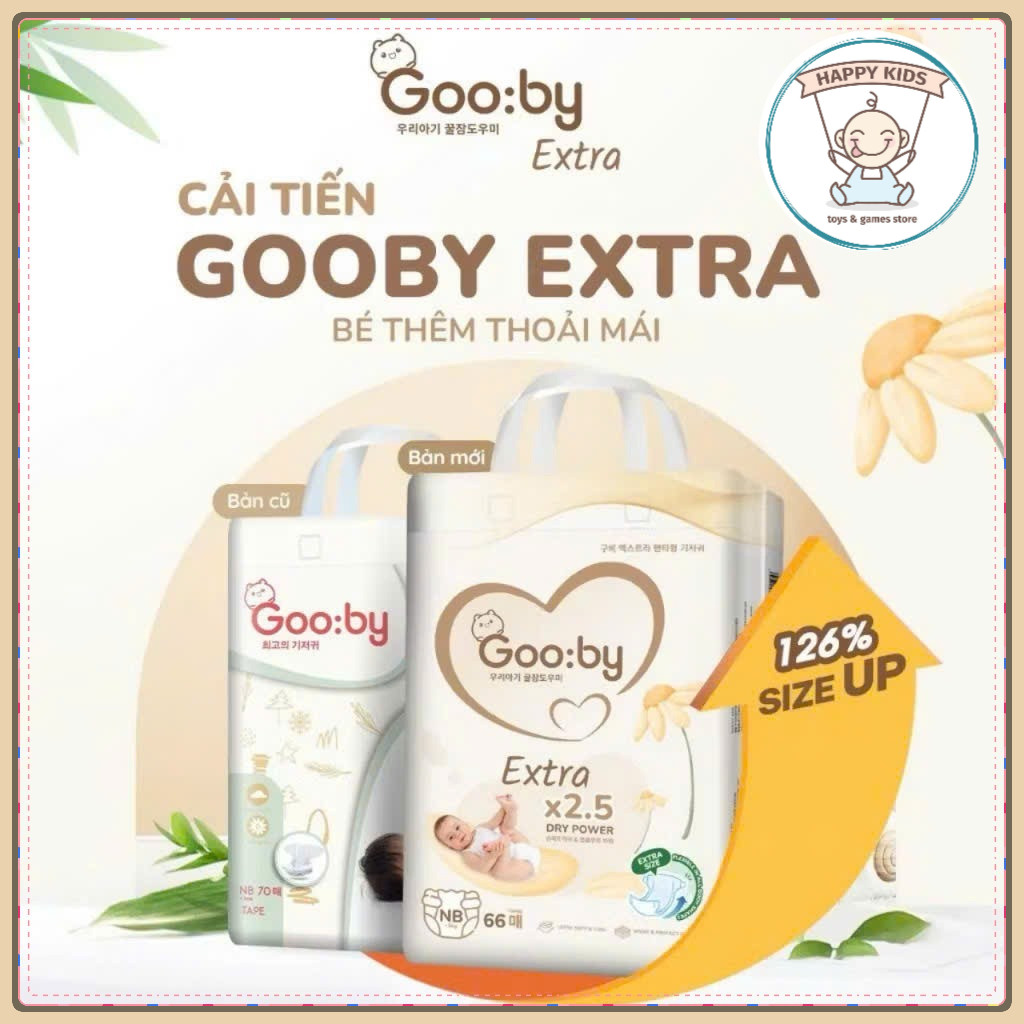 Bỉm GOOBY EXTRA siêu mỏng, mềm mại, thấm hút tốt an toàn cho bé