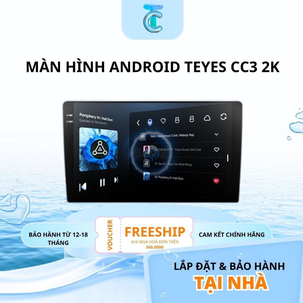 NEW 2026 Màn Hình Android Teyes CC3 2K | Ram 6GB Rom 128G | Liền Camera 360