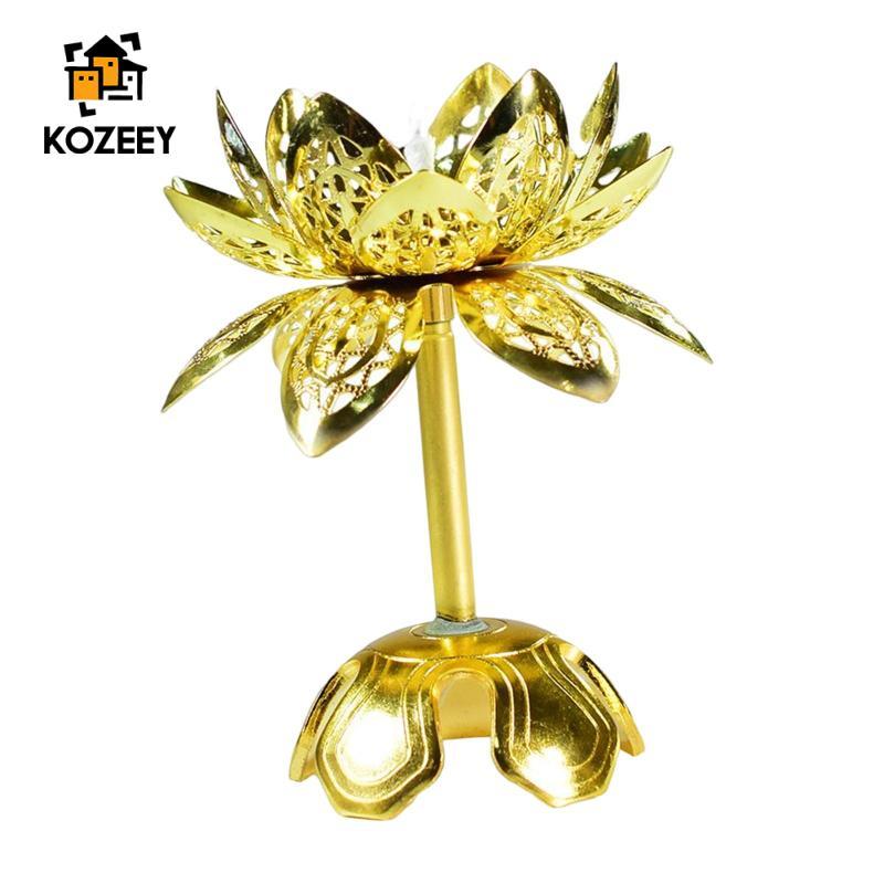 KOZEEY Retro Butter Lamp Wick Holder, Kính thiên văn Ghee Giá đỡ đèn Giá đỡ bấc, Trang trí nội thất 