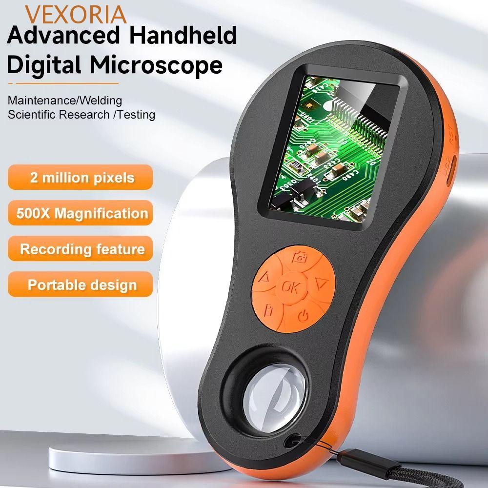MIQUEL Magnifying Glass, High Definition with 2 inch Screen Digital Microscope, Portable 500x Zoom R