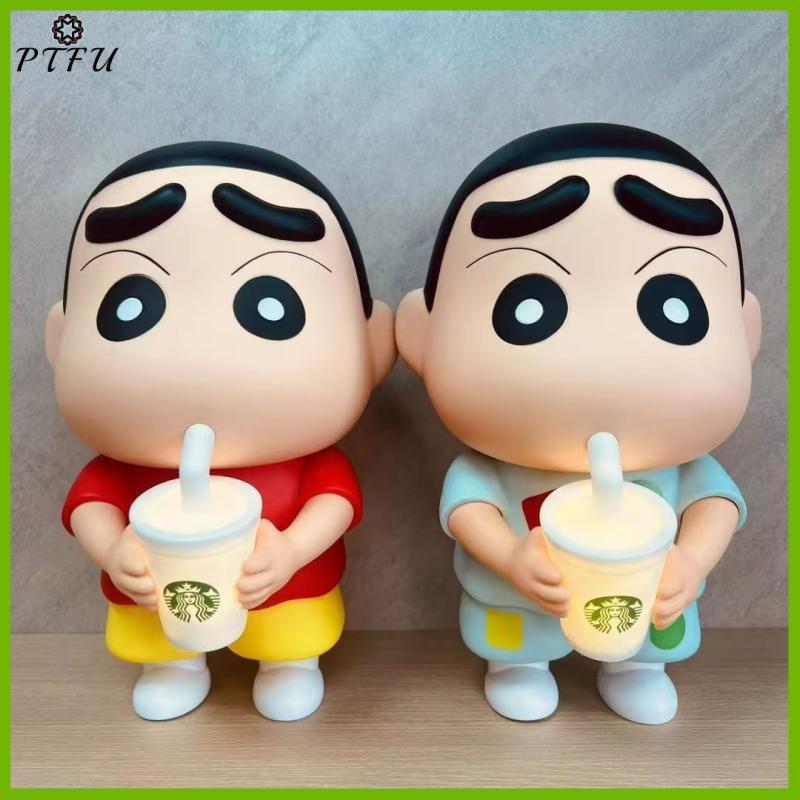 PTFU 1 Miếng Vinyl Trà Sữa Phát Sáng Cốc Để Bàn Trang Trí 25cm Mới Crayon Shin-Chan Tay Tay Noob Ani