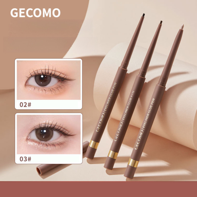 GECOMO Kẻ mắt 1.5mm Không Dễ Trôi Chống Nước Và Chống Mồ Hôi Dễ Sử Dụng Cho Người Mới Bắt Đầu