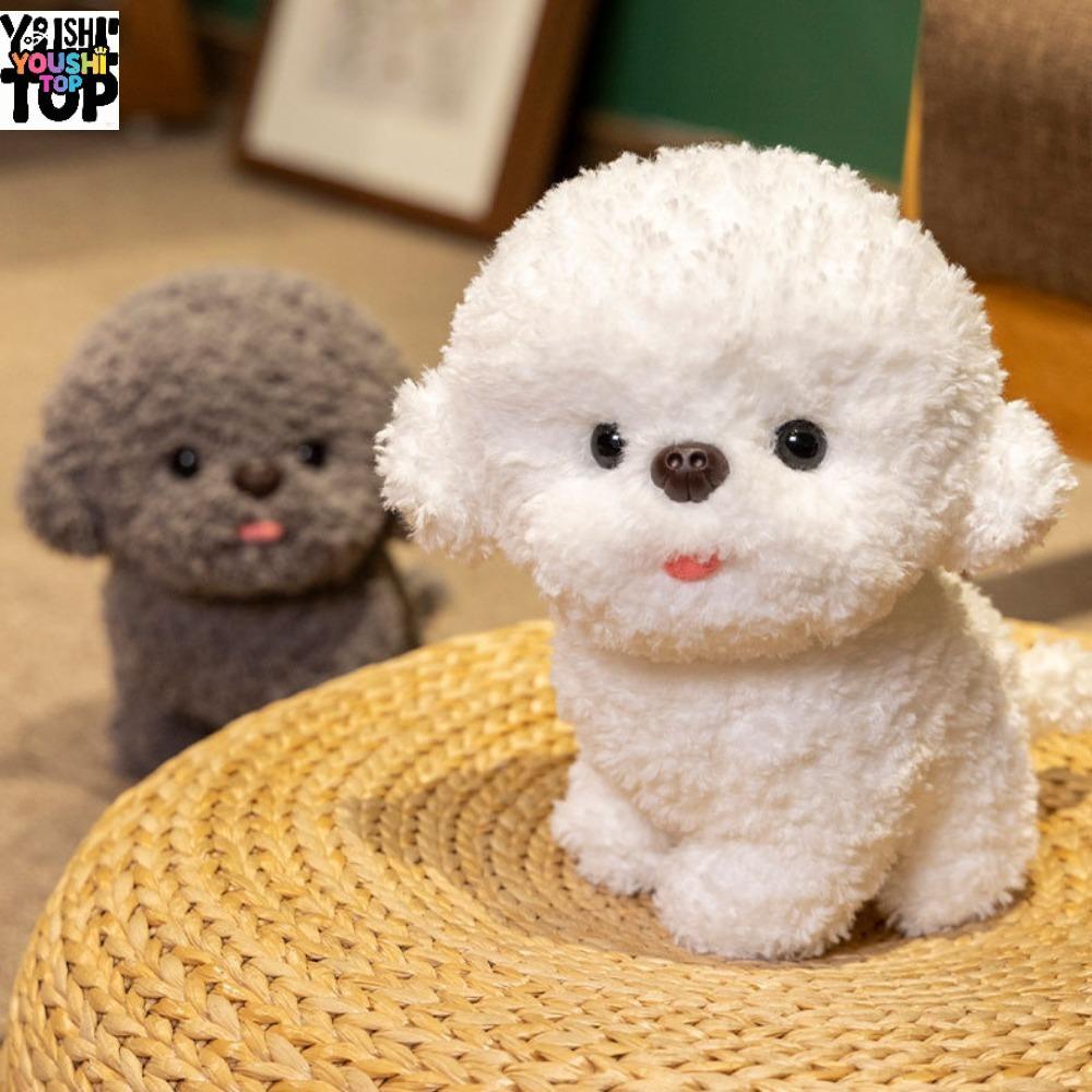 YOUSHI TOP Bichon Frise Sang Trọng Thú Nhồi Bông Trang Trí Trang Trí Nhà Cửa