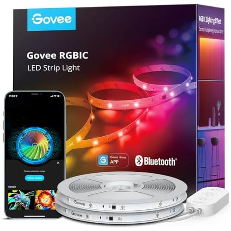 Đèn LED dải Govee RGBIC, Đèn LED thông minh cho phòng ngủ, Đèn LED Bluetooth Điều khiển ứng dụng, DI