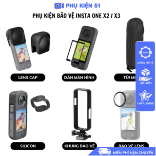 Bộ phụ kiện bảo vệ lens, màn hình Insta360 One X3 X2 chống trầy ,xước bảo vệ camera- OEM