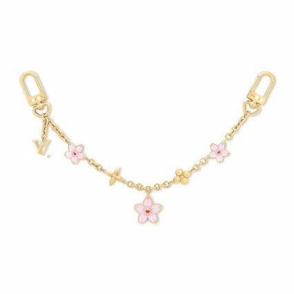 New Murakami Takashi cherry blossom bag accessory chain, pink enamel cherry blossom pendant, Lululem