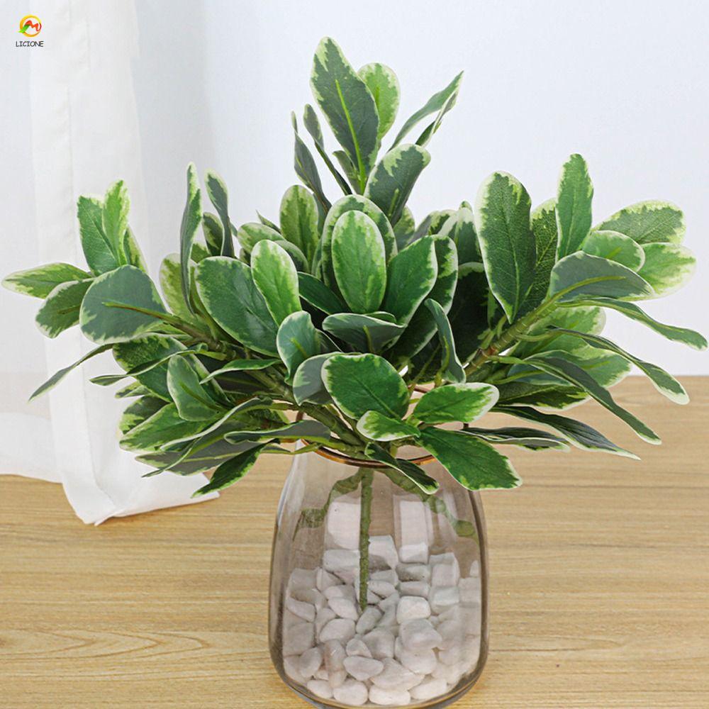 Cây Ficus nhân tạo ECHOG, Cây Banyan nhiệt đới giống như thật, Cây xanh lớn 35 lá Cây Ficus giả Tran