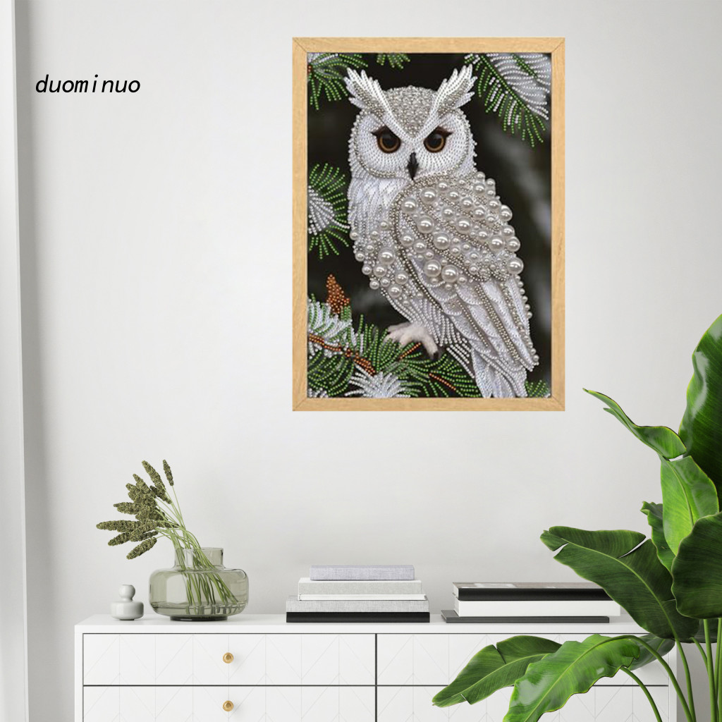 DU| DIY Diamond Art Easy Diamond Craft Set Owl Diamond Painting Kit dành cho người lớn Người mới bắt