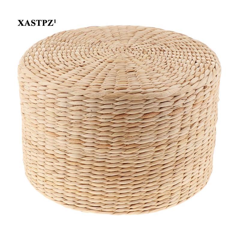 12 '' Mộc Mạc Đệm Sàn Ống Hút Pouf Ghế Thiền Ottoman Trang Trí Nhà-S