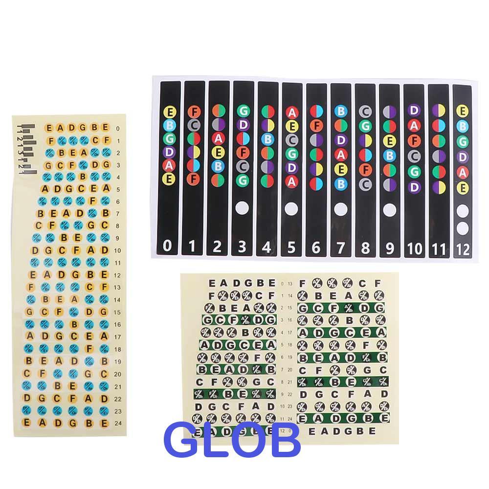 GLOB Guitar Note Sticker Người Mới Bắt Đầu Đàn Guitar Điện Phụ Kiện Đàn Guitar Di Động Học Nhạc Cụ F