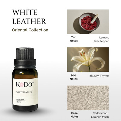 Tinh Dầu Nước Hoa KODO White Leather – Hương Da Thuộc, Gỗ Tuyết Tùng & Hổ Phách Nam Tính