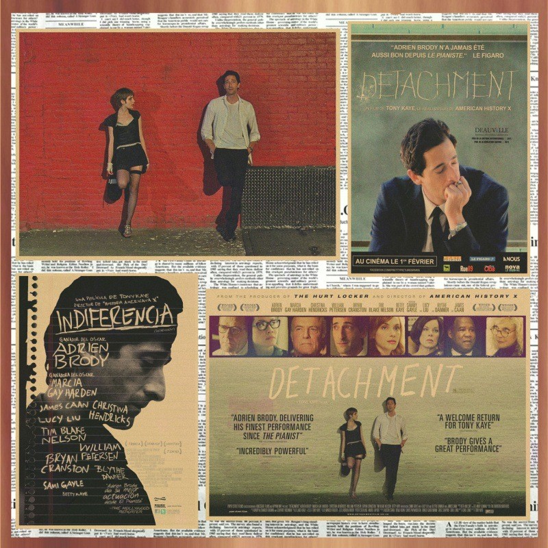 Siêu Tắt Poster Phim Adrian Brody Retro Giấy Kraft Trang Trí Tranh Treo Tường Tranh Trang Trí 42 * 3