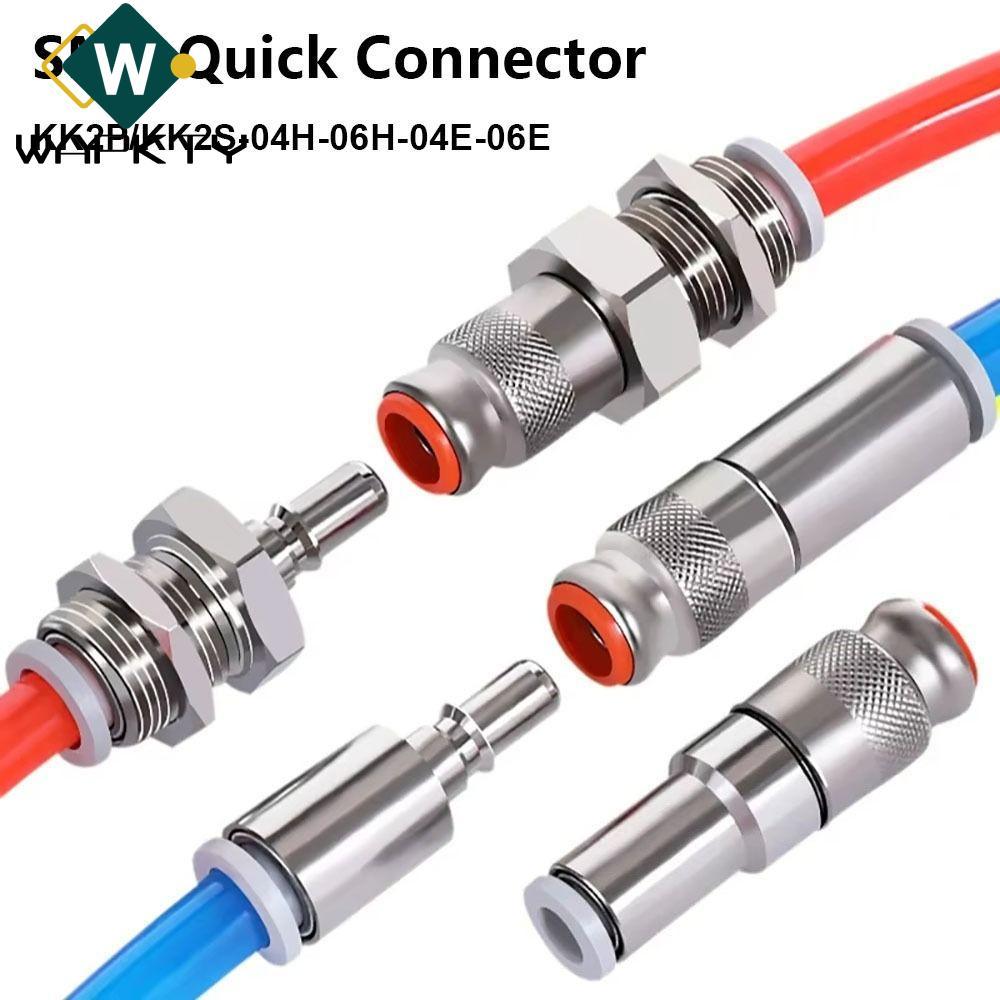 WAPKTY 1 Cái Đầu nối nhanh khí quản, KK2P / KK2S-04H-06H-04E-06E-06E Ống PU Khớp nối nhanh, Lắp ống 