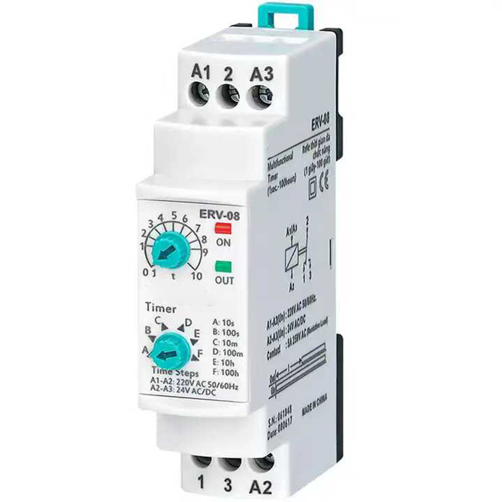 for Dsp ERV08 Adjustable Electronic Time Delay Relay Suitable for Industry Homes