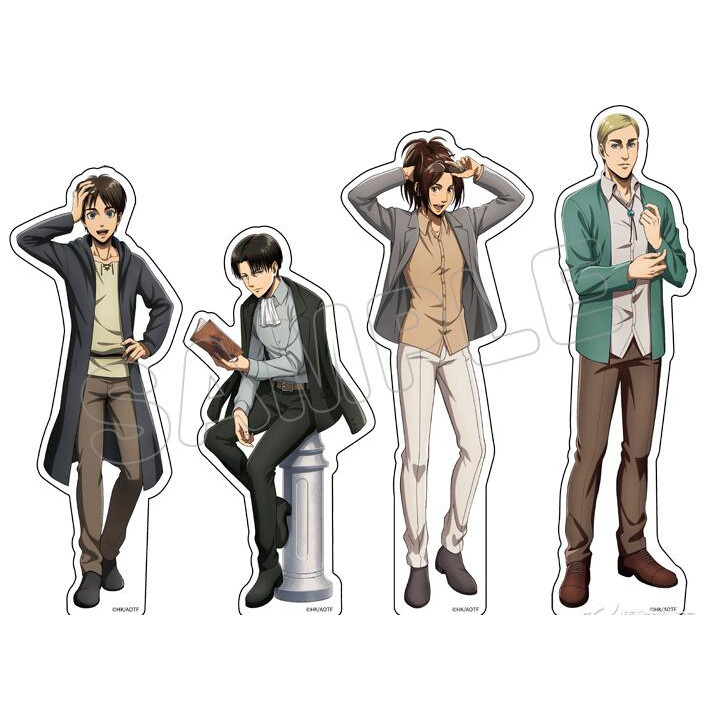 Anime Figure Attack on Titan Eren Yeager Mikasa Acrylic Stand Model Plate Cosplay Music Figure Playr