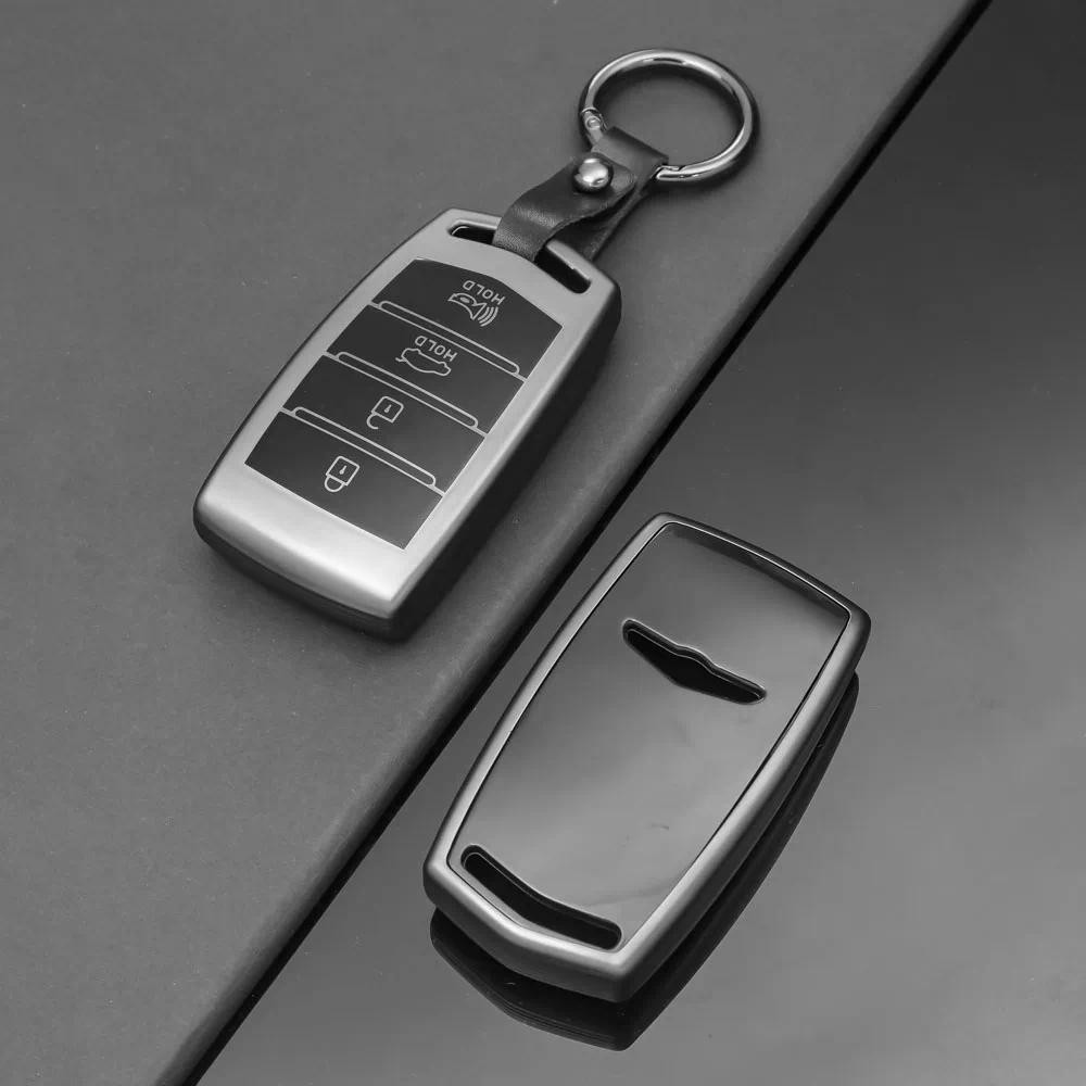 Dành Cho Xe HYUNDAI 2020 Genesis G70 G80 EQ900 G90 4 Nút TPU Mềm Xe Thông Minh Chìa Khóa Bao Tự Động