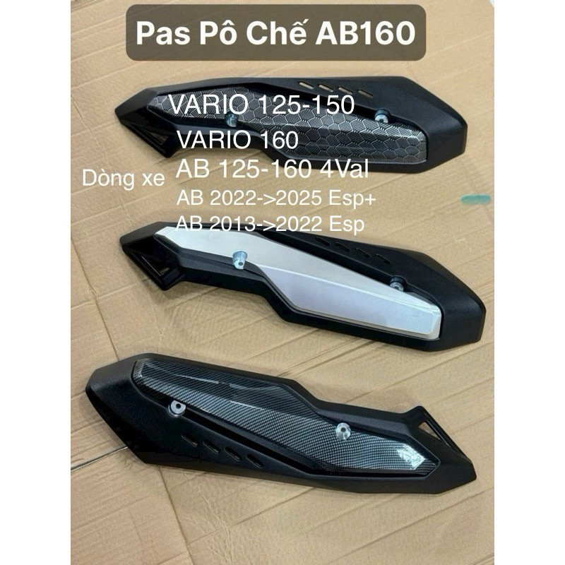 Ốp Pô Che Pô Xe AB AirBlade 2013->2025 - VARIO 160-150-125,Lead - SH Mode - VISION Mẫu Mới (TẶNG KÈM